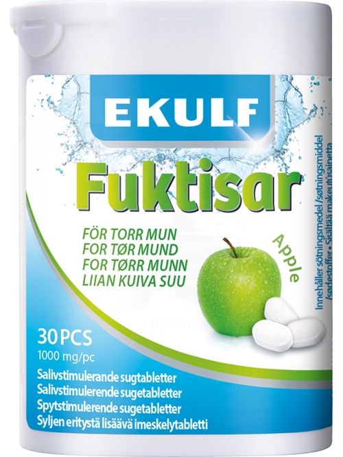 EKULF Fuktisar Sugetabletter Æble - Tilbud nu 39, før 69 - Går på dato i august måned - 5 på lager